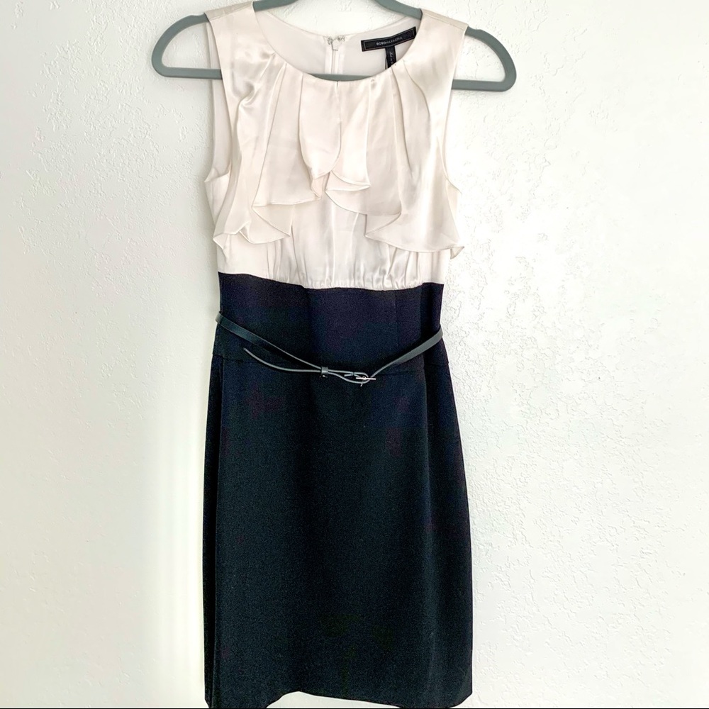 BCBGMAXAZRIA Black & Cream Dress
